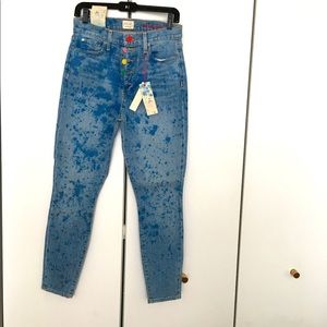 Alice and Olivia custom splattered jeans